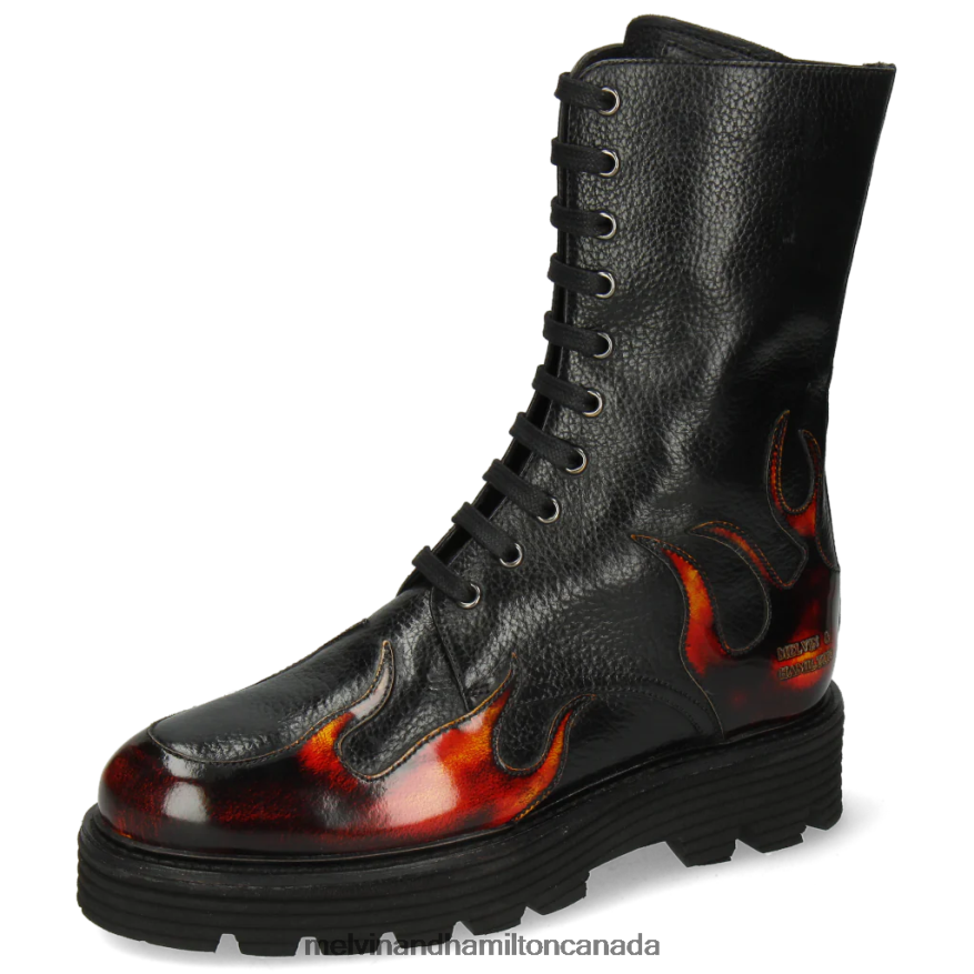 Women Melvin & Hamilton Black Leonie 19 Boots P4V68P1150