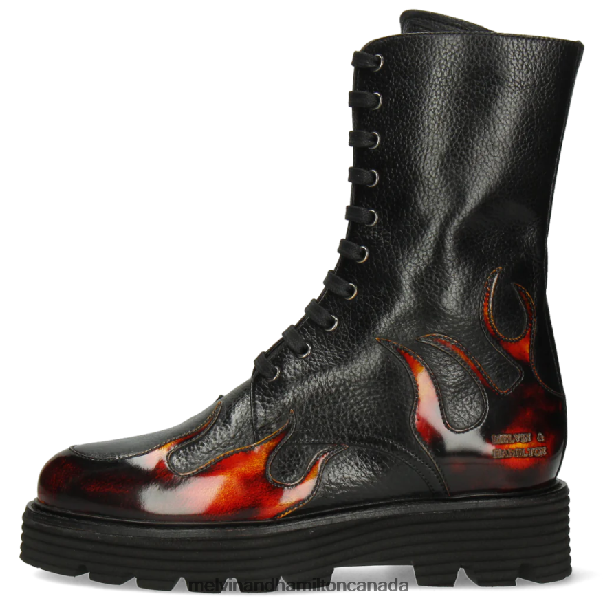 Women Melvin & Hamilton Black Leonie 19 Boots P4V68P1150