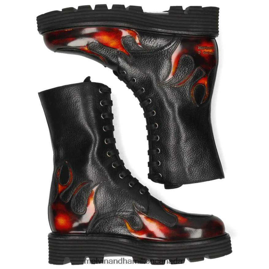 Women Melvin & Hamilton Black Leonie 19 Boots P4V68P1150