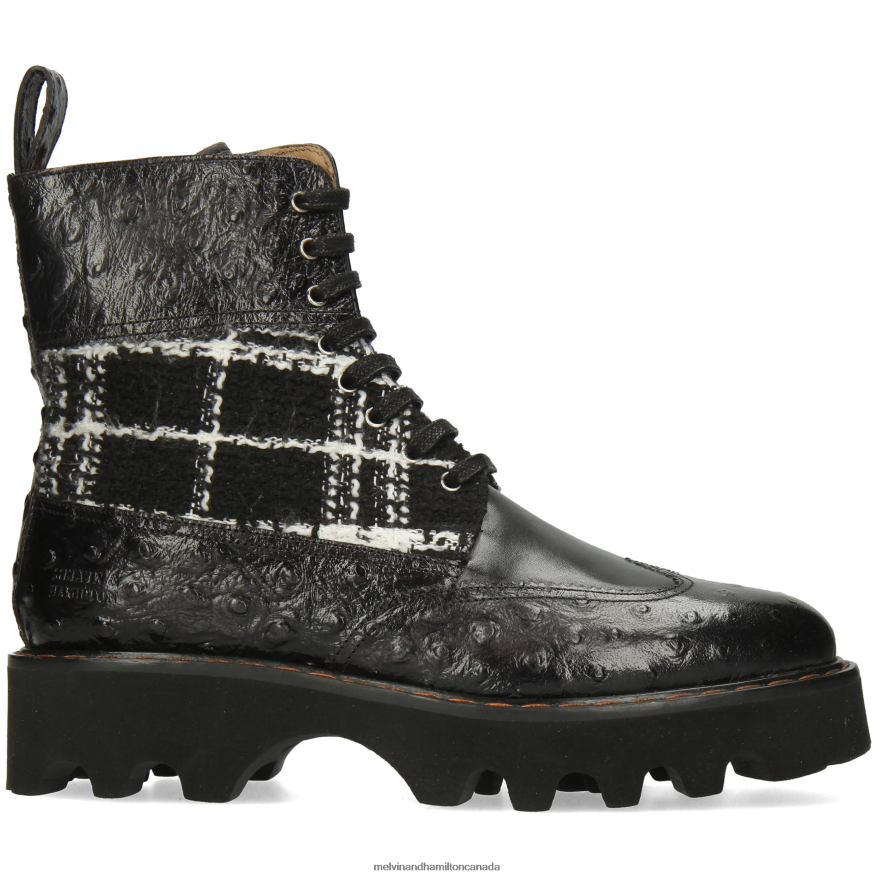 Women Melvin & Hamilton Black Megan 38 Boots P4V68P1187