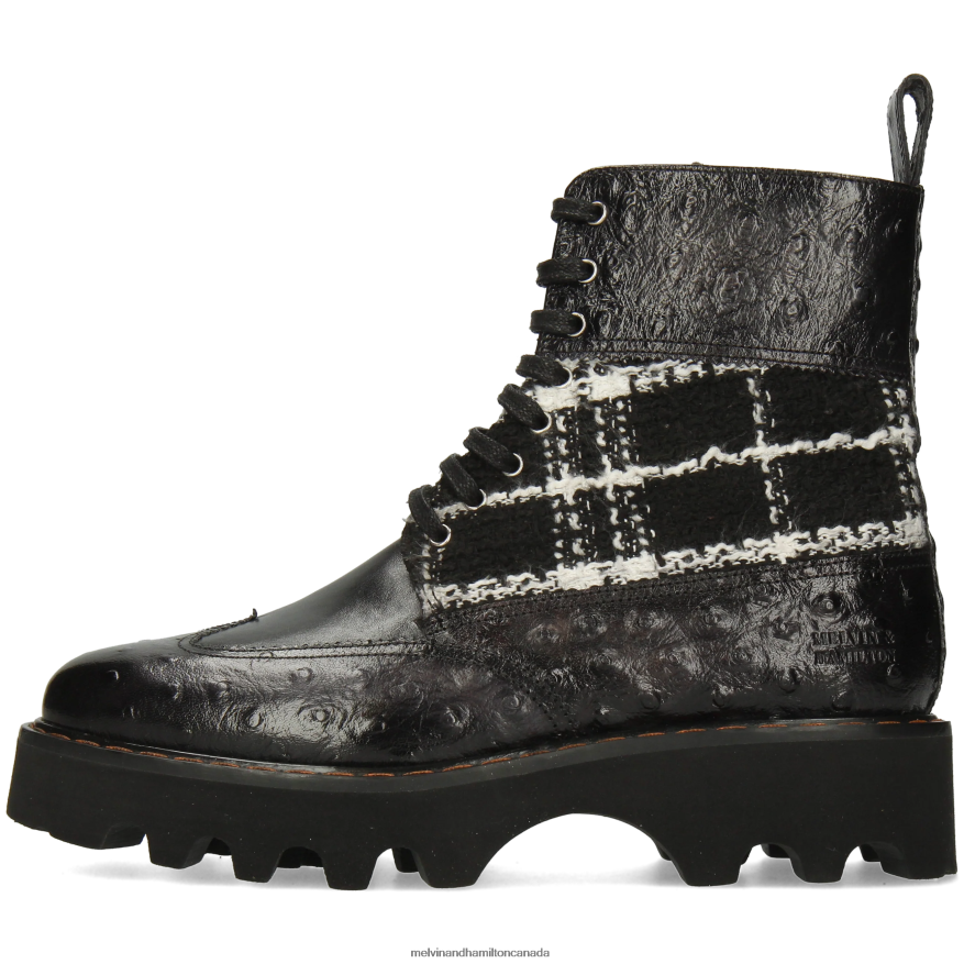 Women Melvin & Hamilton Black Megan 38 Boots P4V68P1187