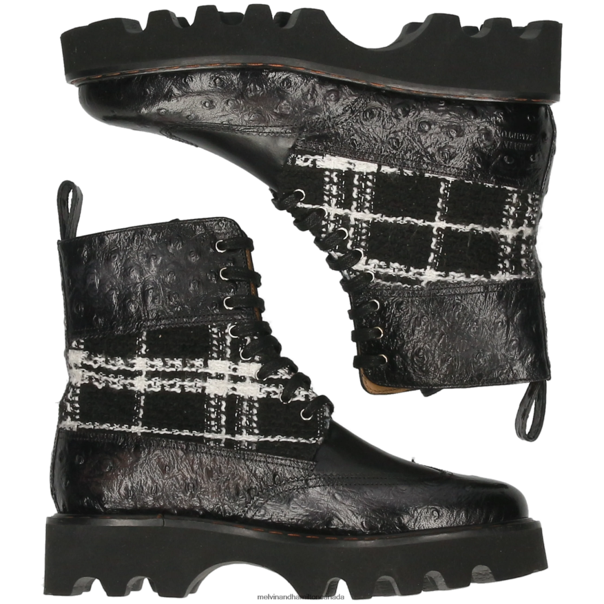 Women Melvin & Hamilton Black Megan 38 Boots P4V68P1187