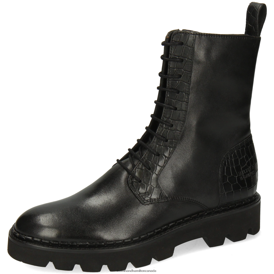 Women Melvin & Hamilton Black Sally 95 Boots P4V68P1194