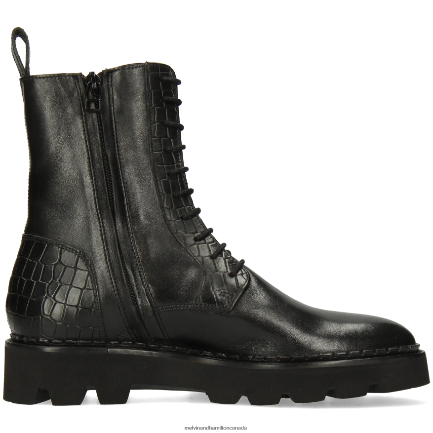 Women Melvin & Hamilton Black Sally 95 Boots P4V68P1194