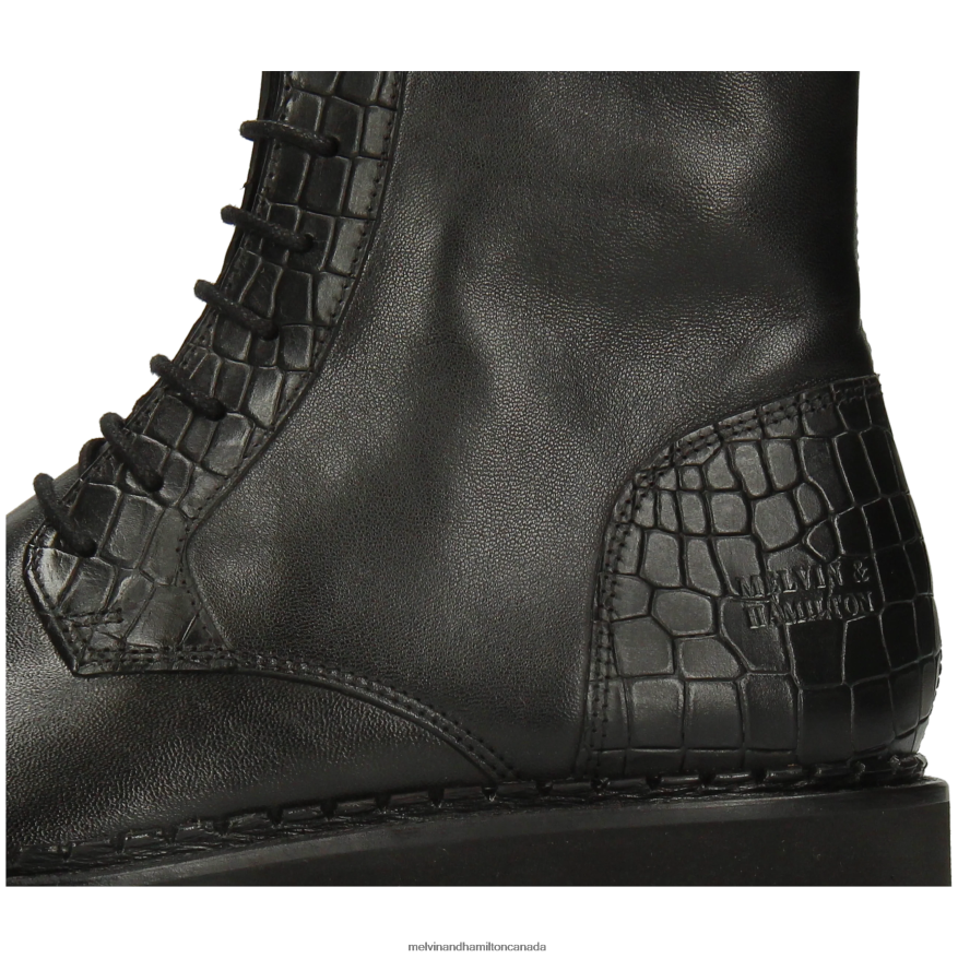 Women Melvin & Hamilton Black Sally 95 Boots P4V68P1194