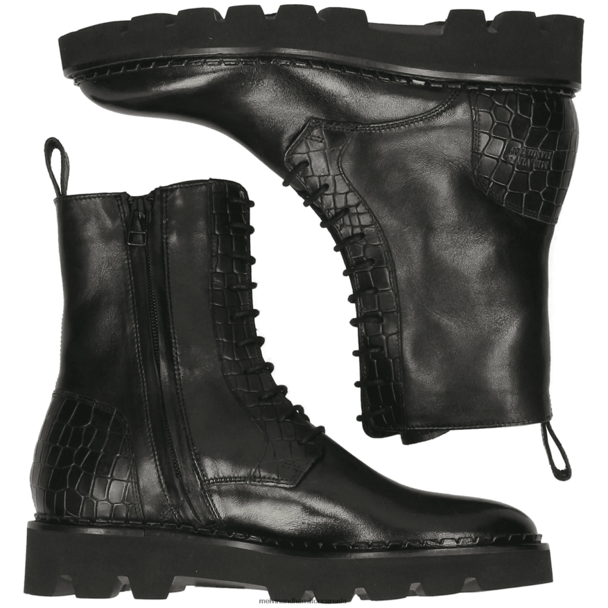 Women Melvin & Hamilton Black Sally 95 Boots P4V68P1194