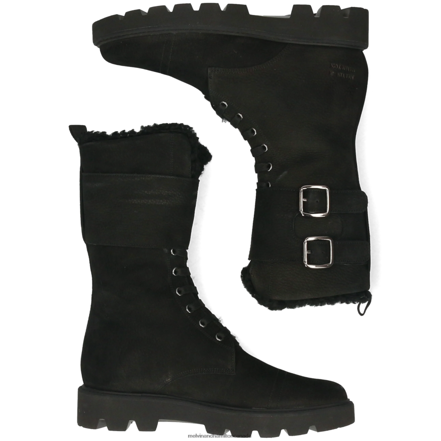 Women Melvin & Hamilton Black Selina 50 Boots P4V68P1184