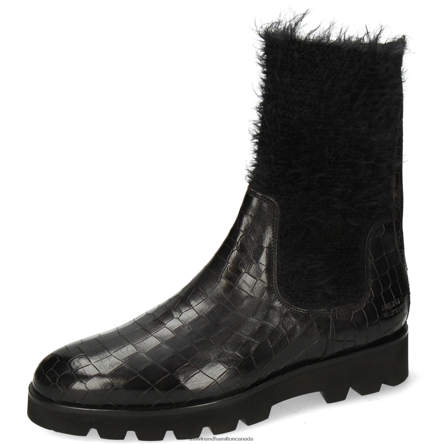 Women Melvin & Hamilton Black Susan 69 Boots P4V68P1221