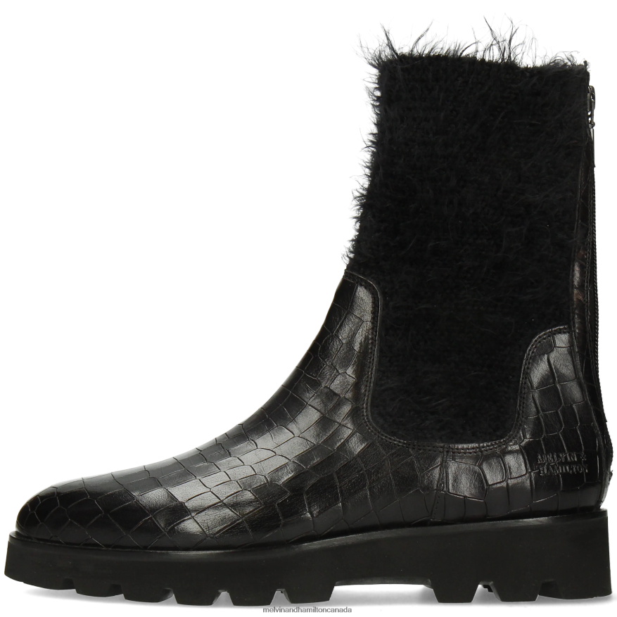 Women Melvin & Hamilton Black Susan 69 Boots P4V68P1221