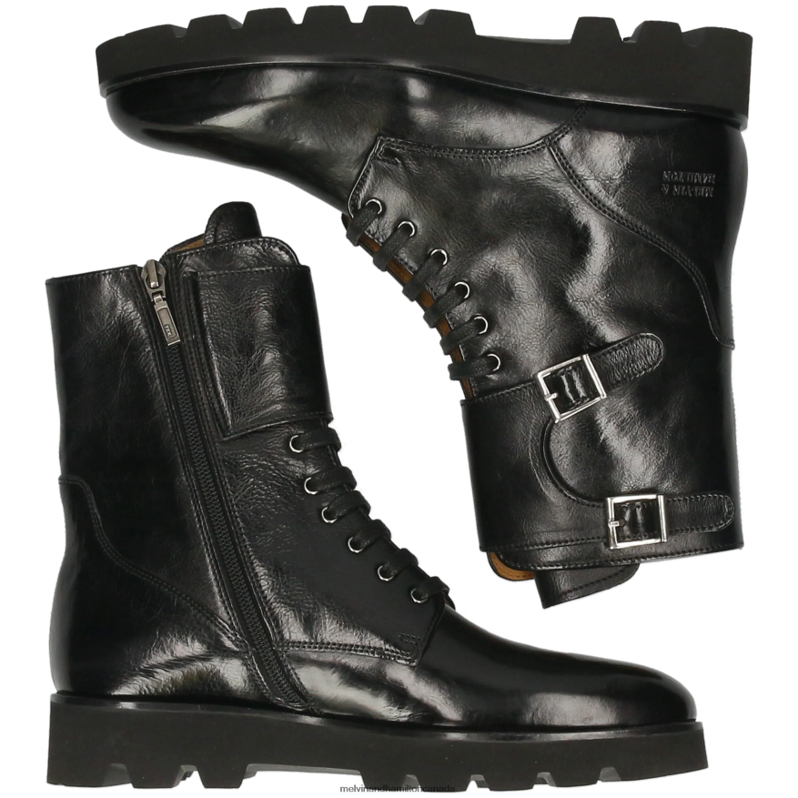Women Melvin & Hamilton Black Susan 90 Boots P4V68P1229