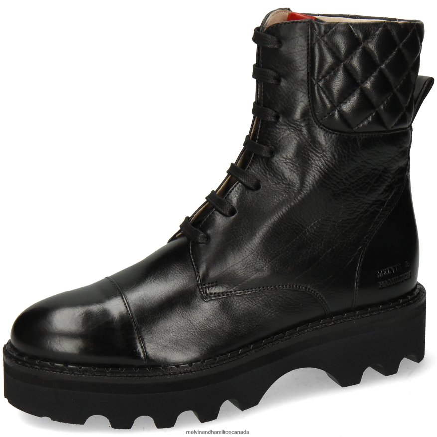 Women Melvin & Hamilton Black Sybill 12 Boots P4V68P1153
