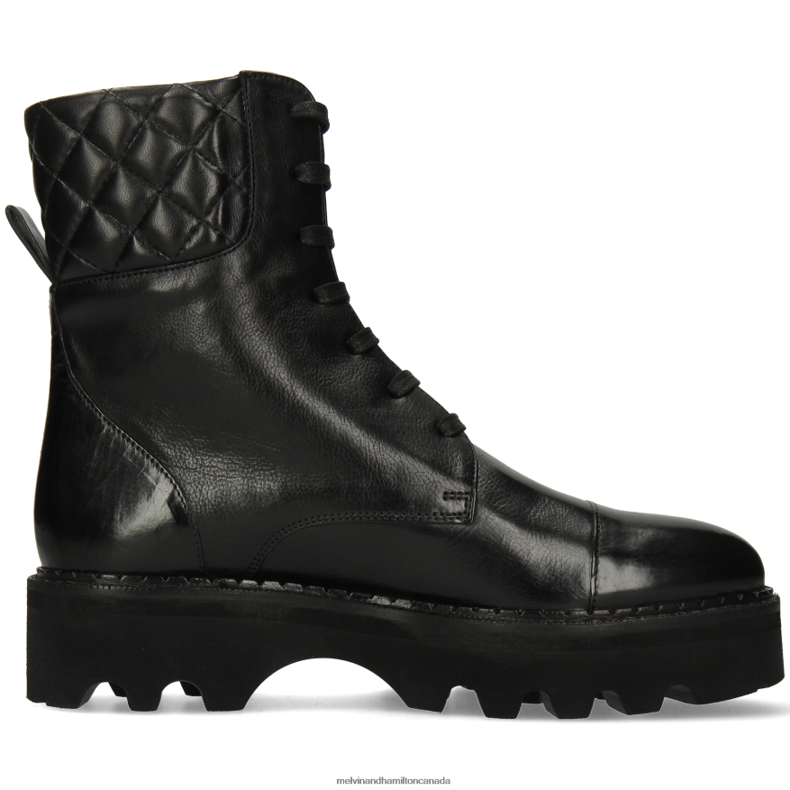 Women Melvin & Hamilton Black Sybill 12 Boots P4V68P1153