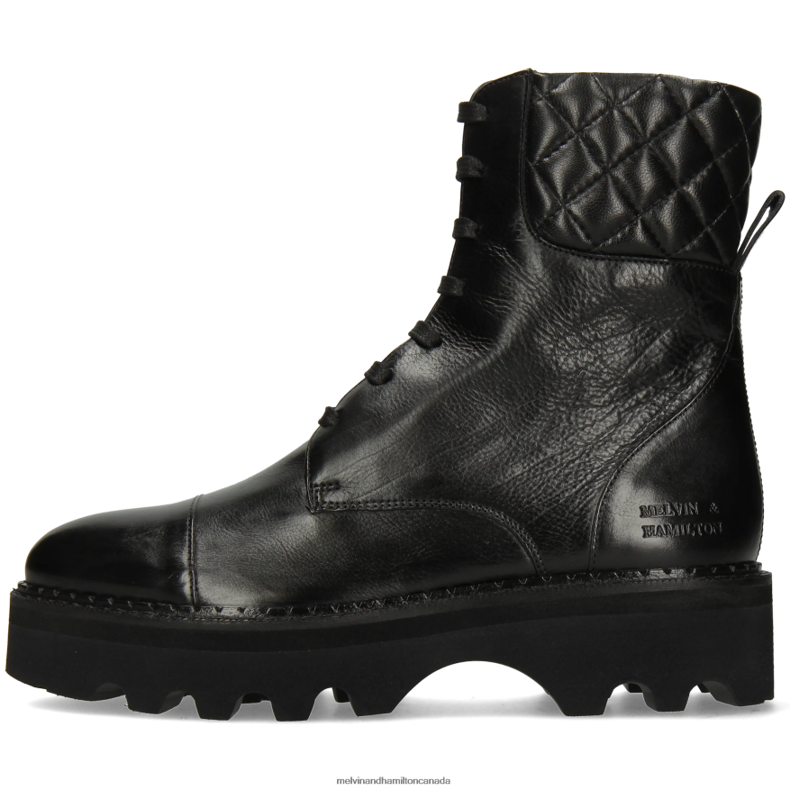 Women Melvin & Hamilton Black Sybill 12 Boots P4V68P1153