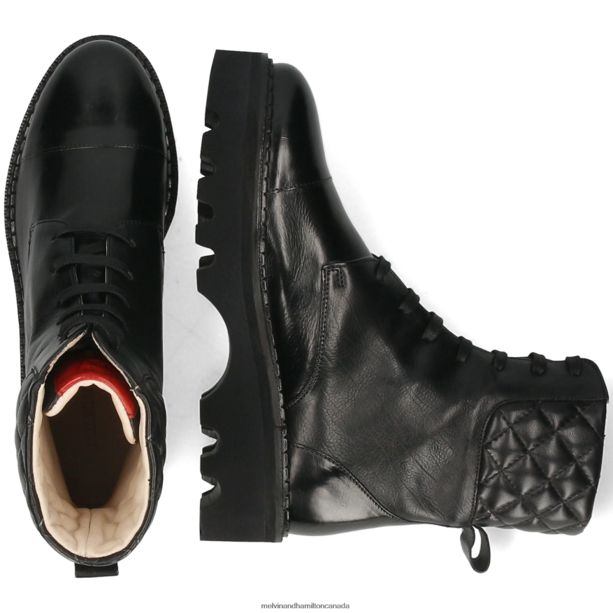 Women Melvin & Hamilton Black Sybill 12 Boots P4V68P1153
