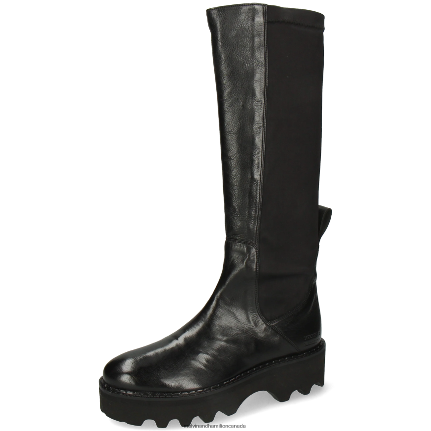 Women Melvin & Hamilton Black Sybill 14 Boots P4V68P1212