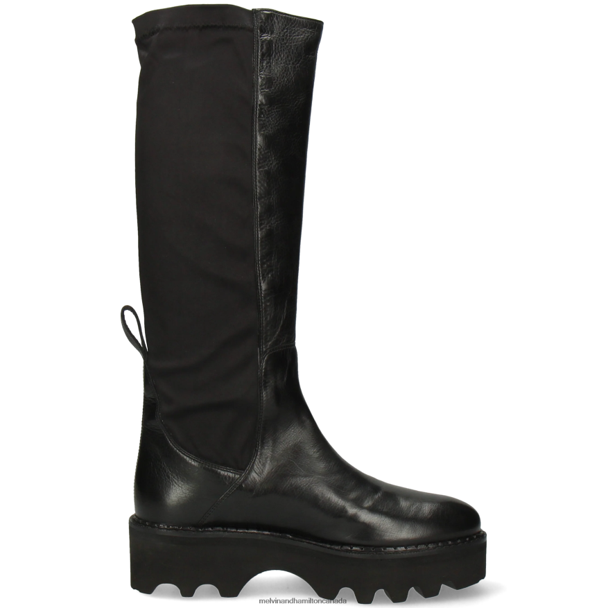 Women Melvin & Hamilton Black Sybill 14 Boots P4V68P1212
