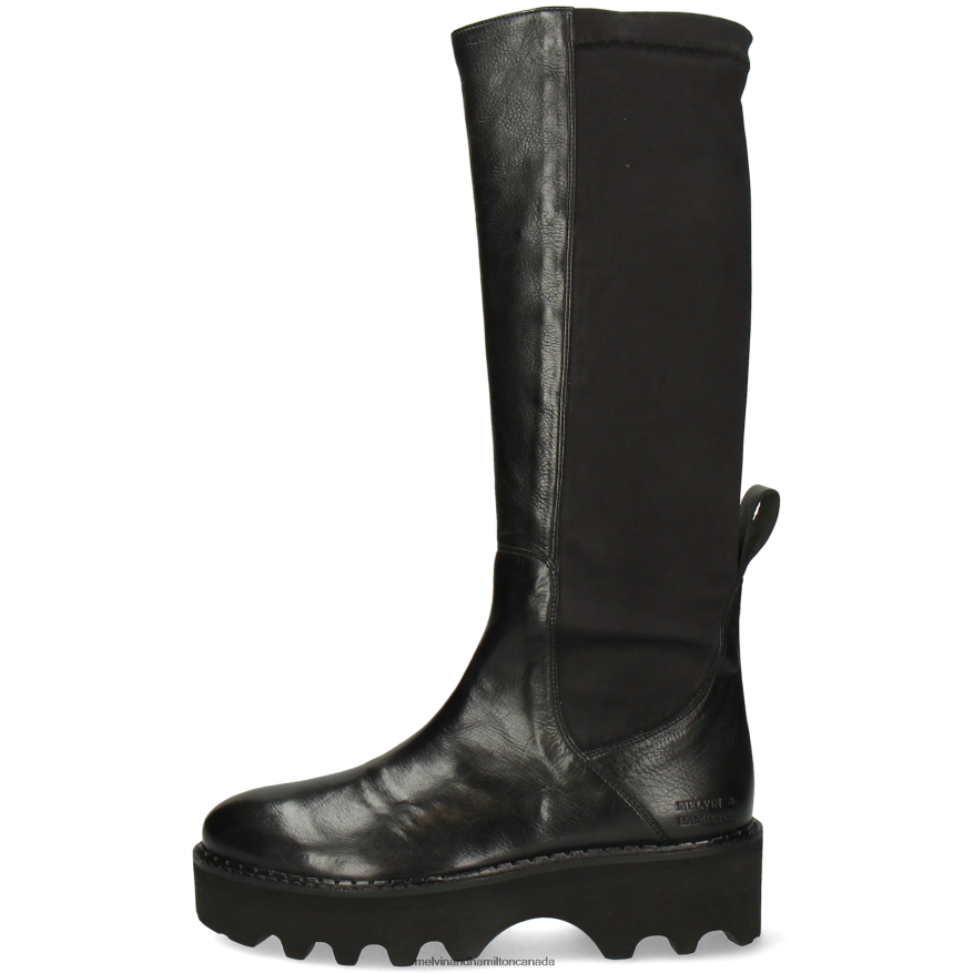 Women Melvin & Hamilton Black Sybill 14 Boots P4V68P1212