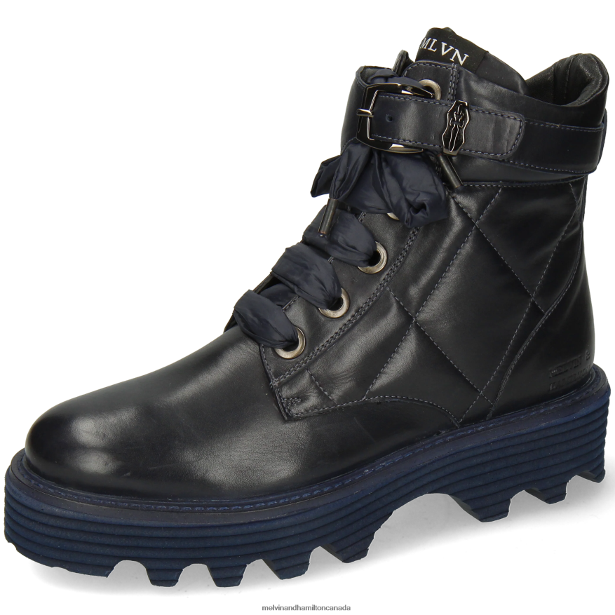 Women Melvin & Hamilton Blue Leonie 11 Boots P4V68P1253