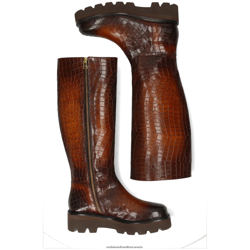 Women Melvin & Hamilton Brown Cassy 6 Boots P4V68P1176