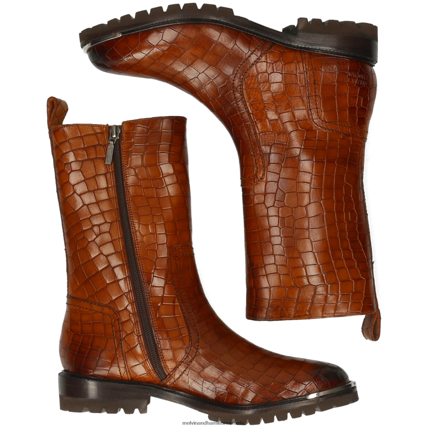 Women Melvin & Hamilton Brown Elena 4 Boots P4V68P1219