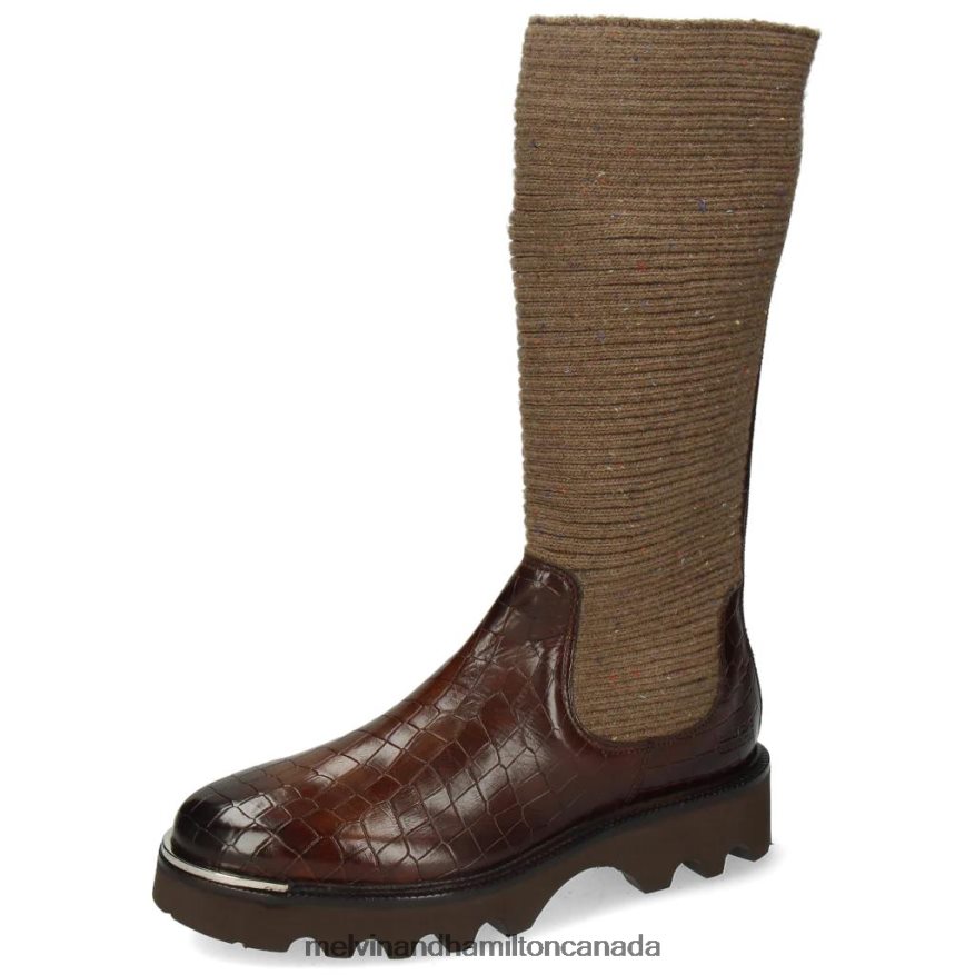 Women Melvin & Hamilton Brown Elena 9 Boots P4V68P1203