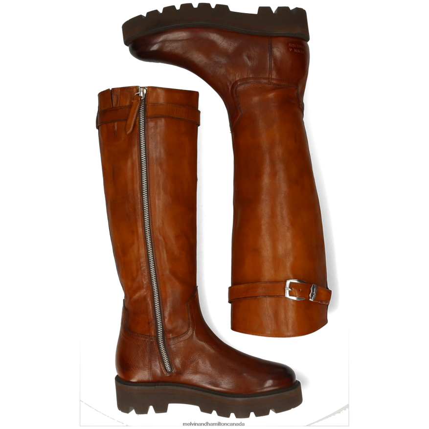 Women Melvin & Hamilton Brown Leonie 9 Boots P4V68P1191