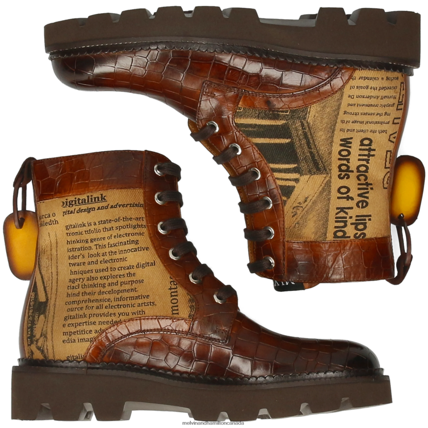 Women Melvin & Hamilton Brown Maria 7 Boots P4V68P1180