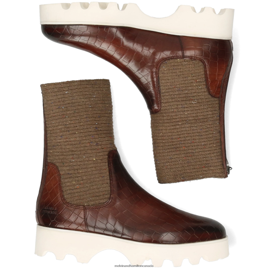 Women Melvin & Hamilton Brown Susan 69 Boots P4V68P1251