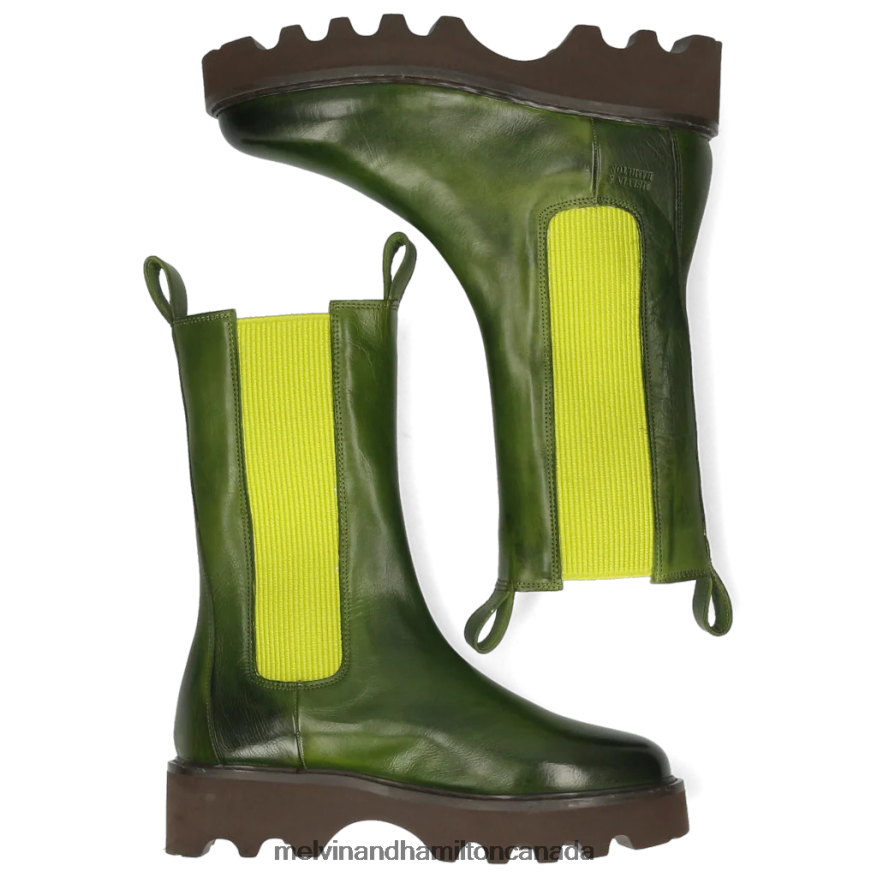 Women Melvin & Hamilton Green Megan 14 Boots P4V68P1257