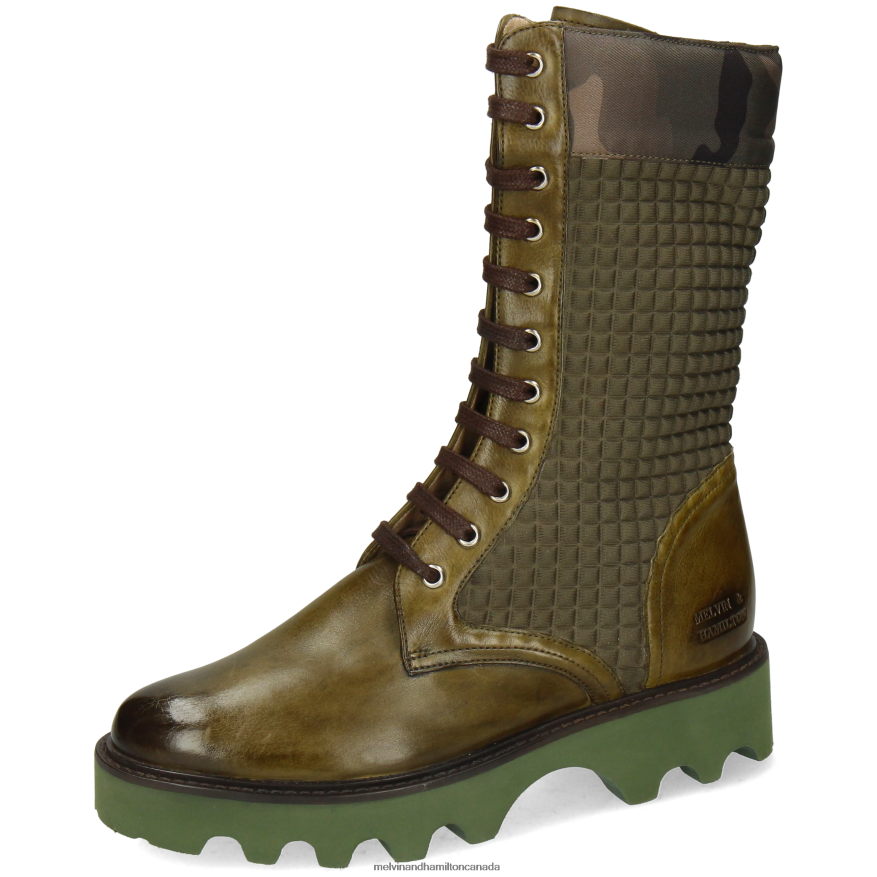 Women Melvin & Hamilton Green Selina 62 Boots P4V68P1205