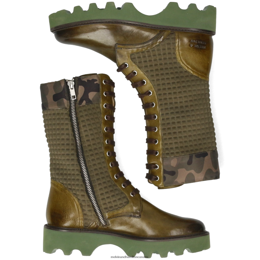 Women Melvin & Hamilton Green Selina 62 Boots P4V68P1205