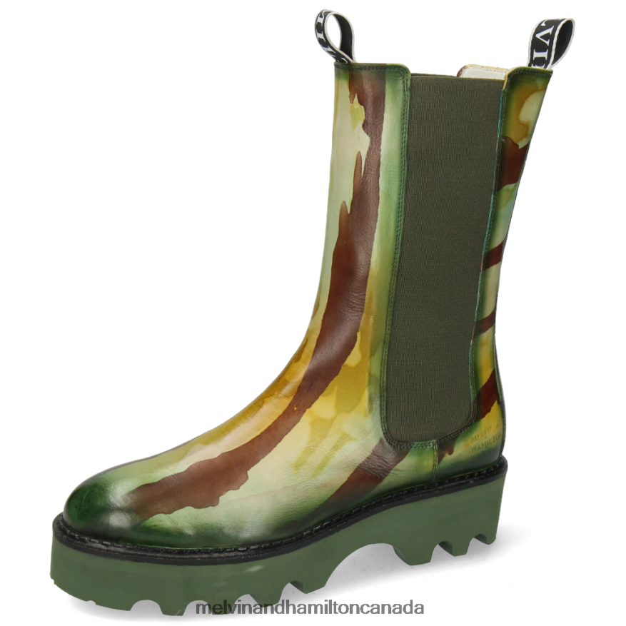 Women Melvin & Hamilton Green Sybill 5 Boots P4V68P1218