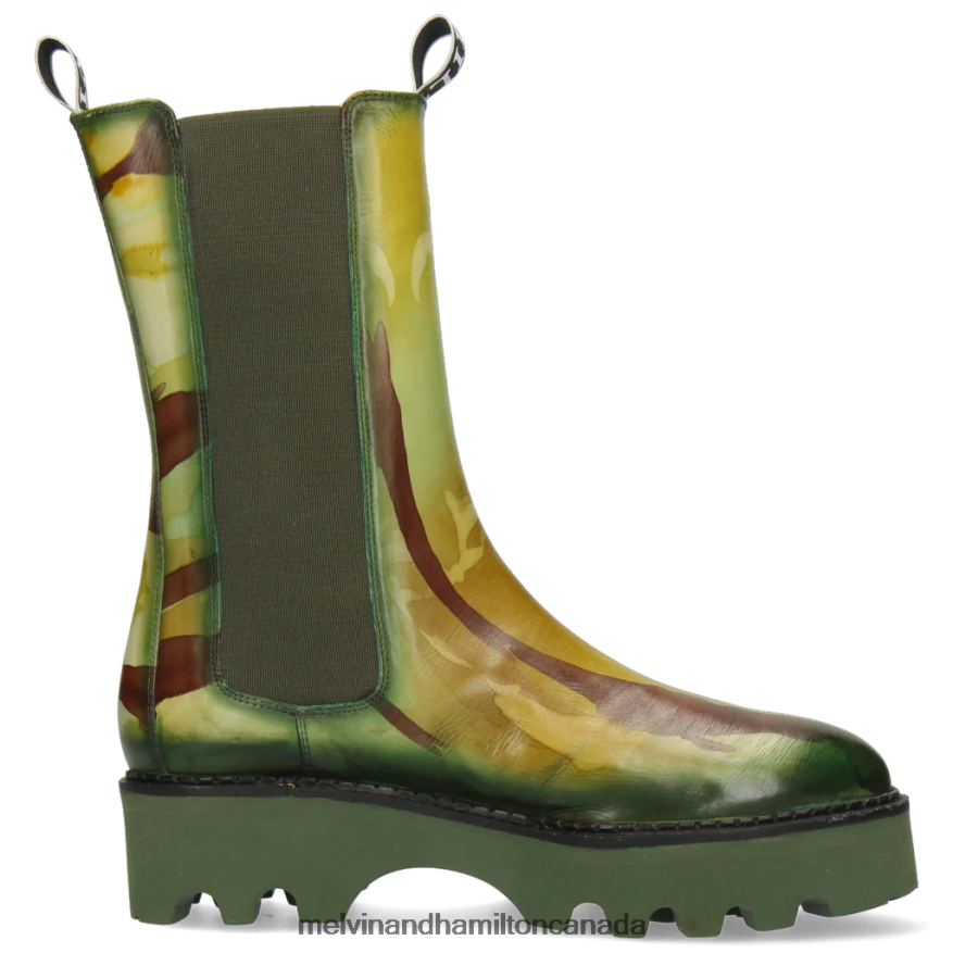 Women Melvin & Hamilton Green Sybill 5 Boots P4V68P1218