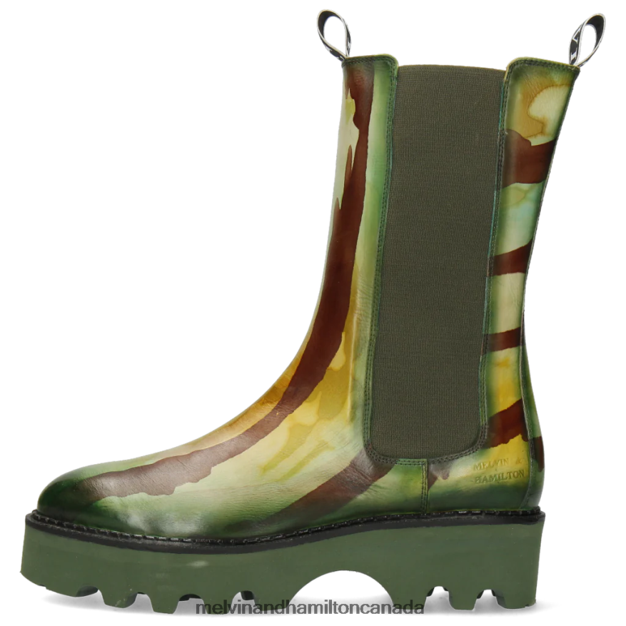 Women Melvin & Hamilton Green Sybill 5 Boots P4V68P1218
