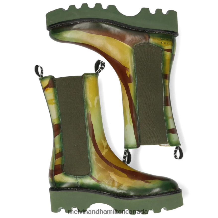 Women Melvin & Hamilton Green Sybill 5 Boots P4V68P1218