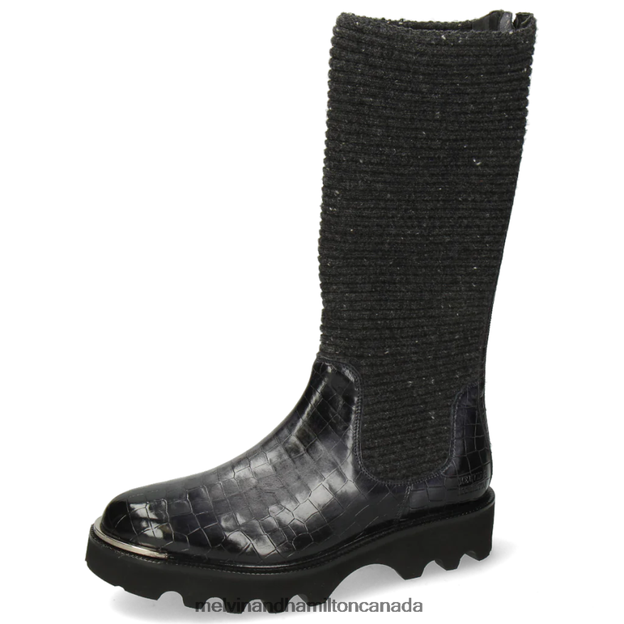 Women Melvin & Hamilton Grey Elena 9 Boots P4V68P1208