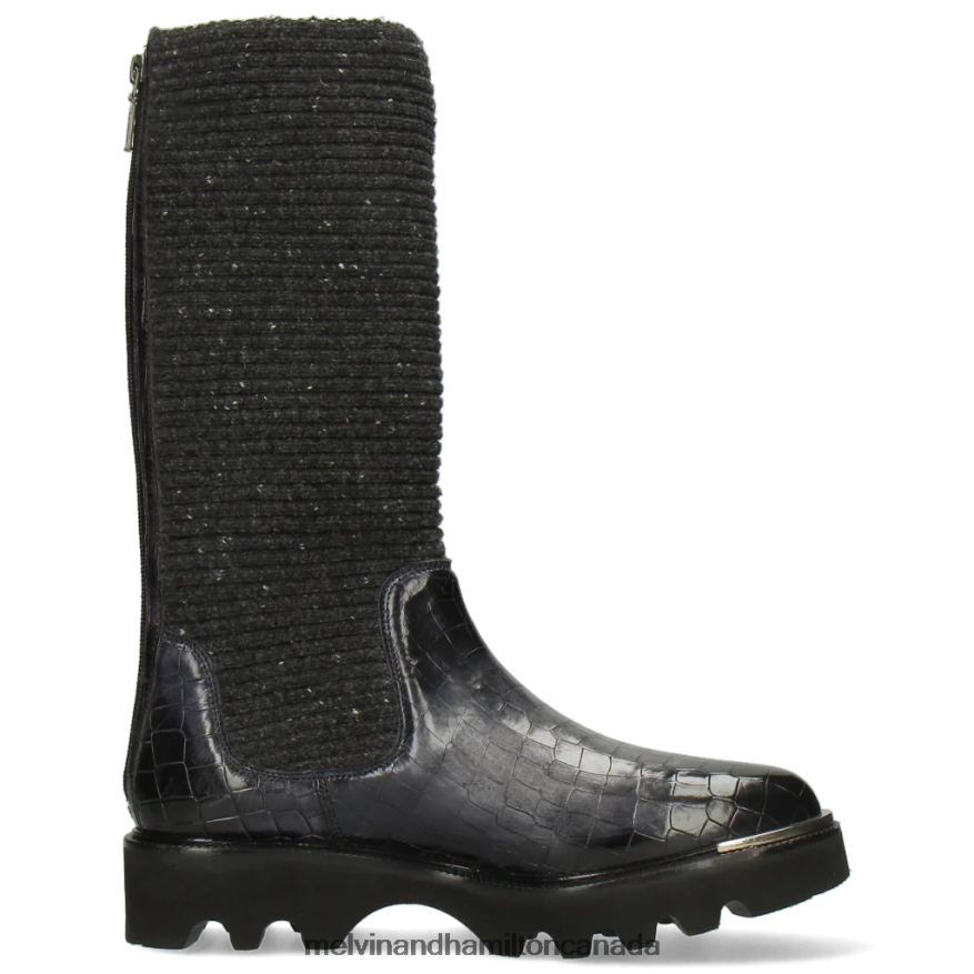 Women Melvin & Hamilton Grey Elena 9 Boots P4V68P1208