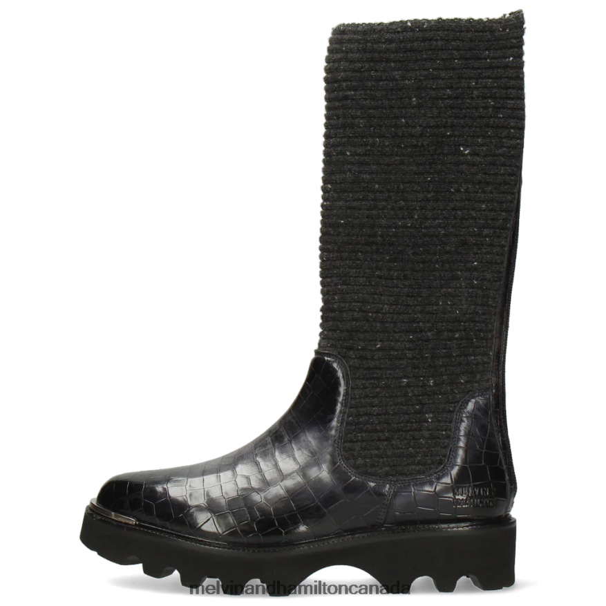 Women Melvin & Hamilton Grey Elena 9 Boots P4V68P1208