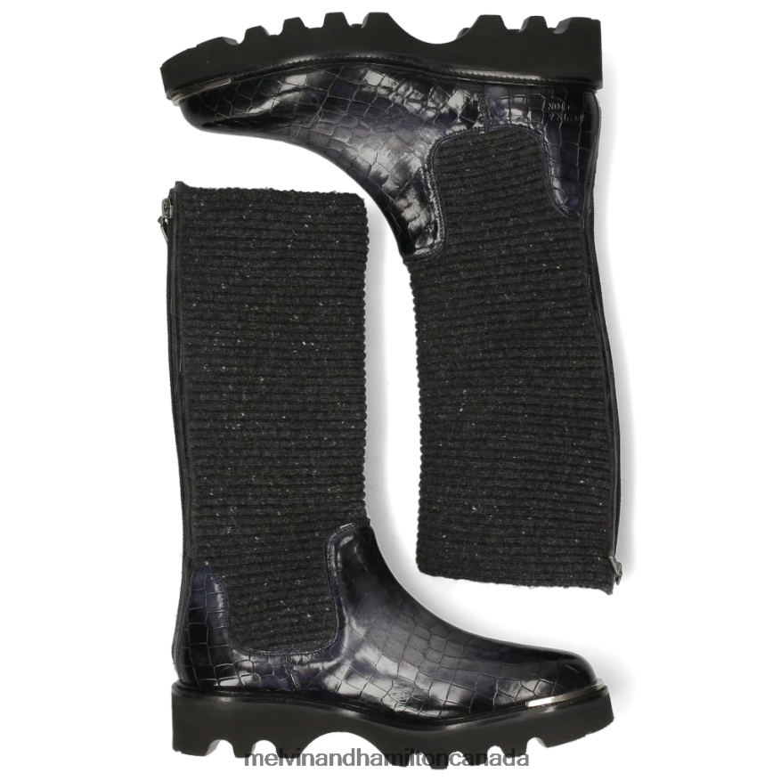 Women Melvin & Hamilton Grey Elena 9 Boots P4V68P1208