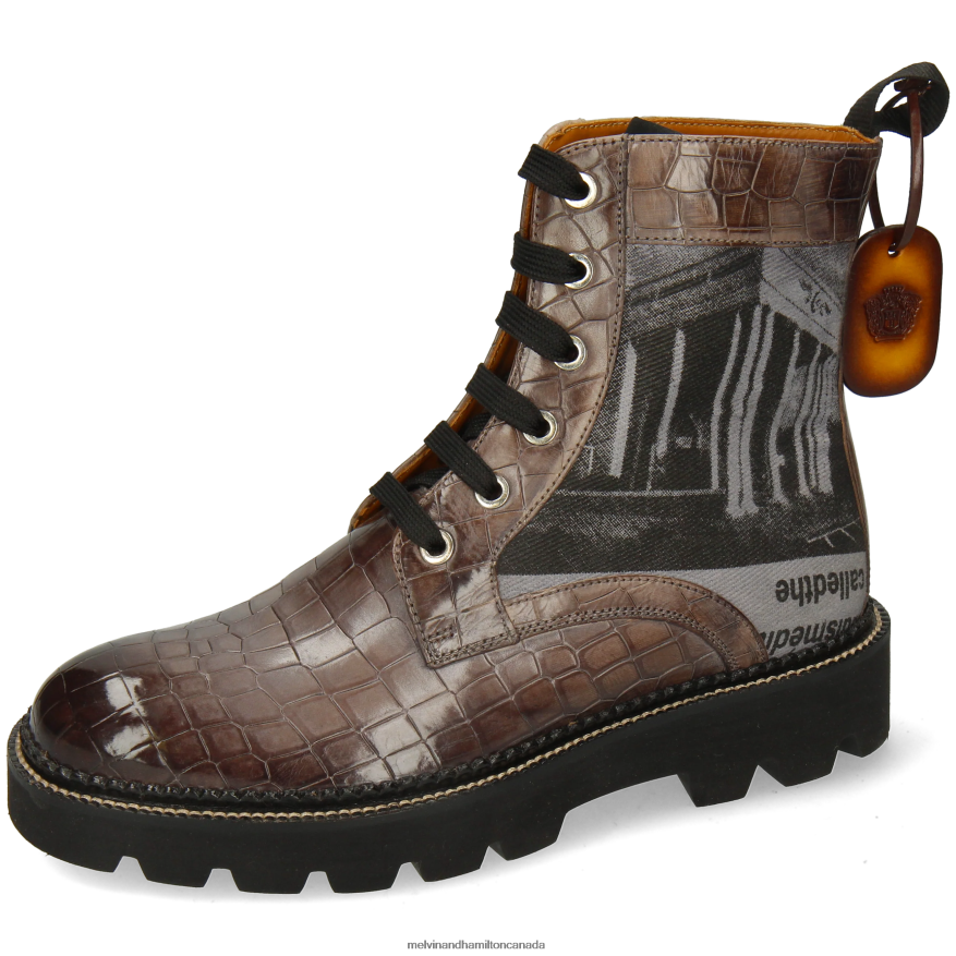 Women Melvin & Hamilton Grey Maria 7 Boots P4V68P1196