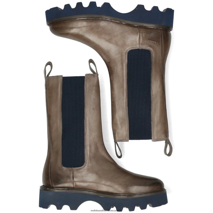 Women Melvin & Hamilton Grey Megan 14 Boots P4V68P1234