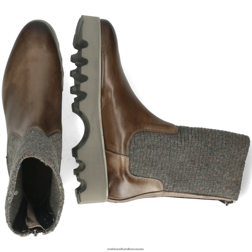 Women Melvin & Hamilton Grey Susan 69 Boots P4V68P1231