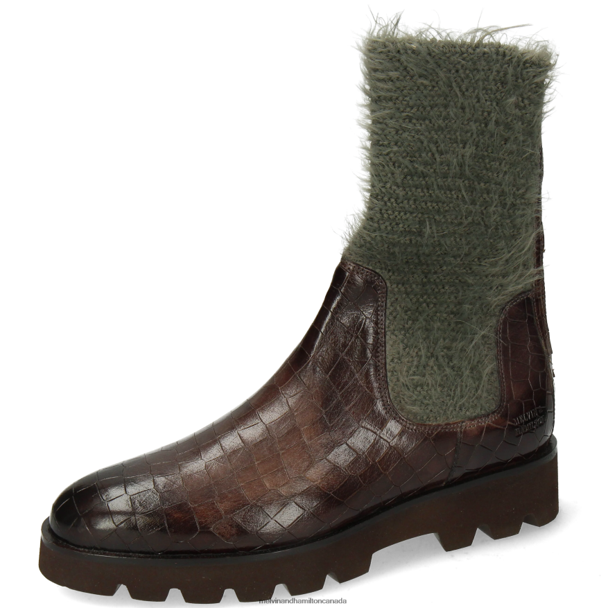 Women Melvin & Hamilton Khaki Susan 69 Boots P4V68P1235