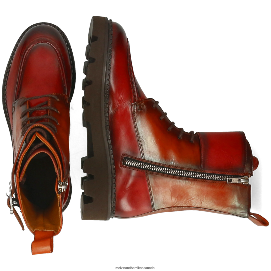 Women Melvin & Hamilton Orange Jade 37 Boots P4V68P1197