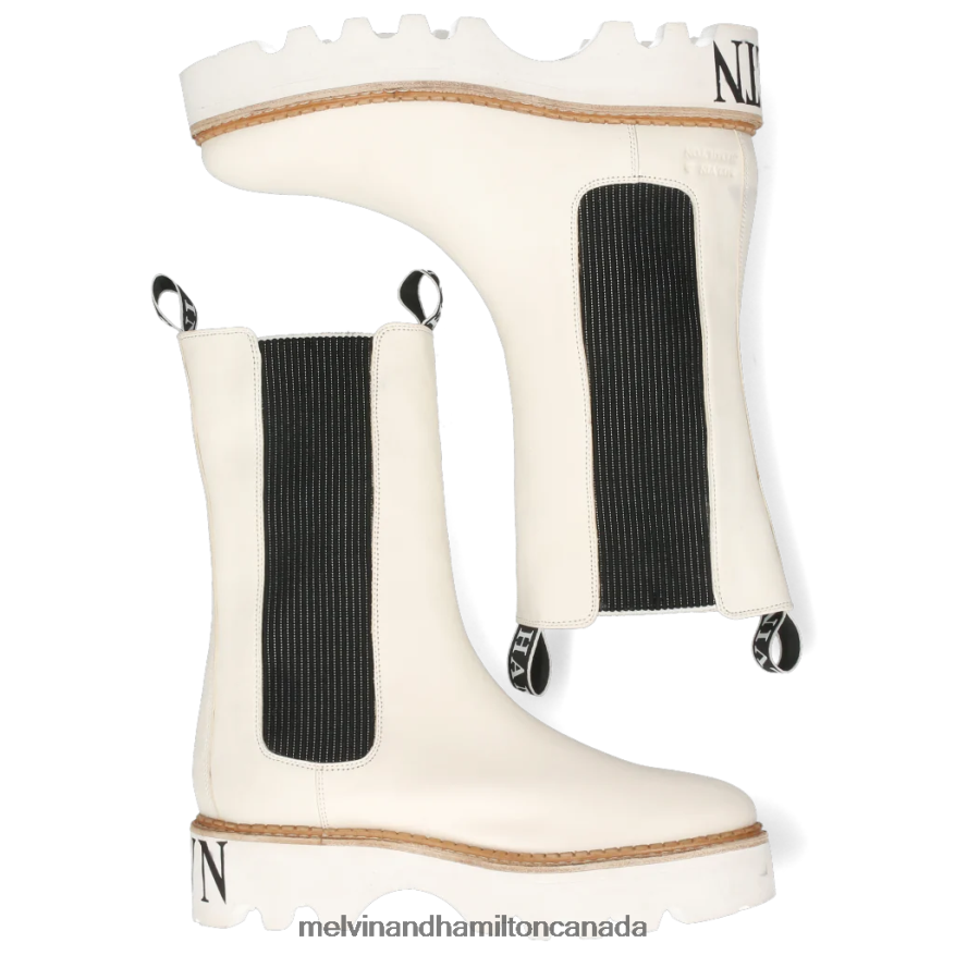 Women Melvin & Hamilton White Sybill 5 Boots P4V68P1238