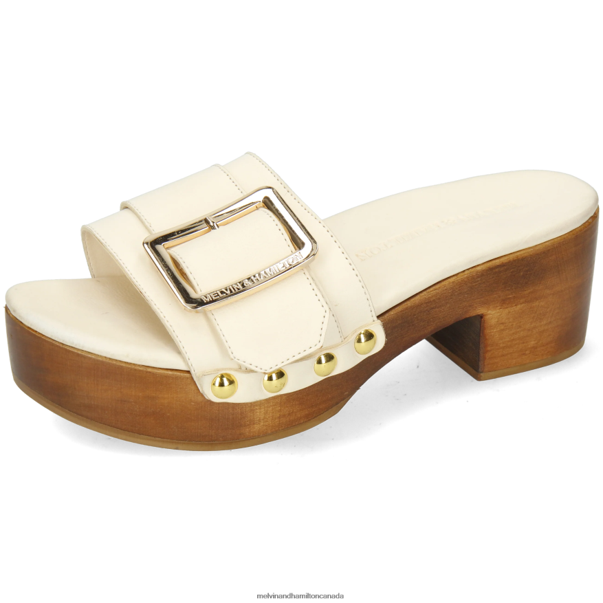 Women Melvin & Hamilton Beige Layla 1 Clogs P4V68P1988