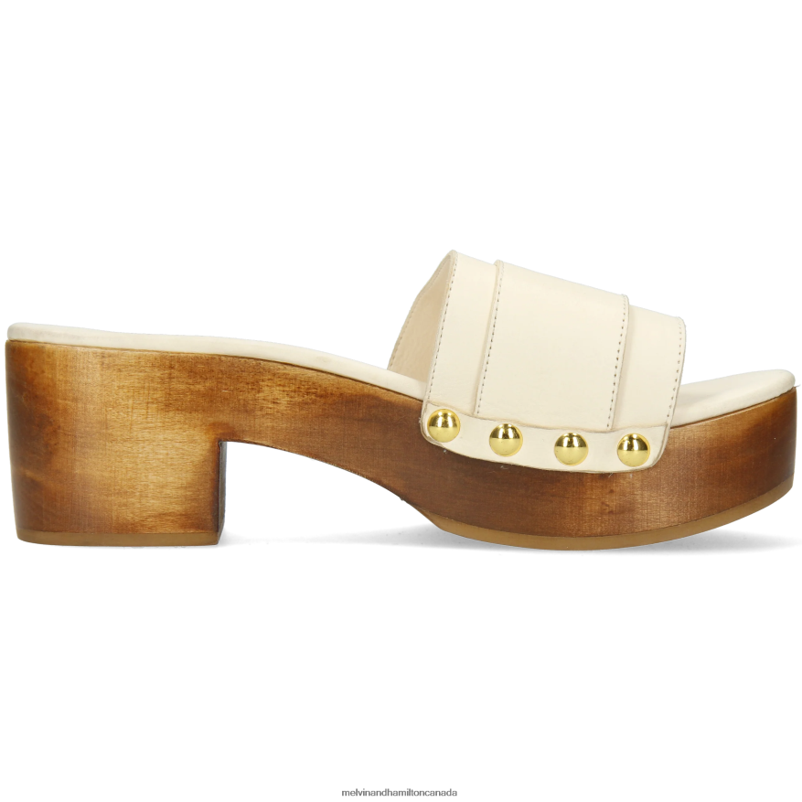 Women Melvin & Hamilton Beige Layla 1 Clogs P4V68P1988