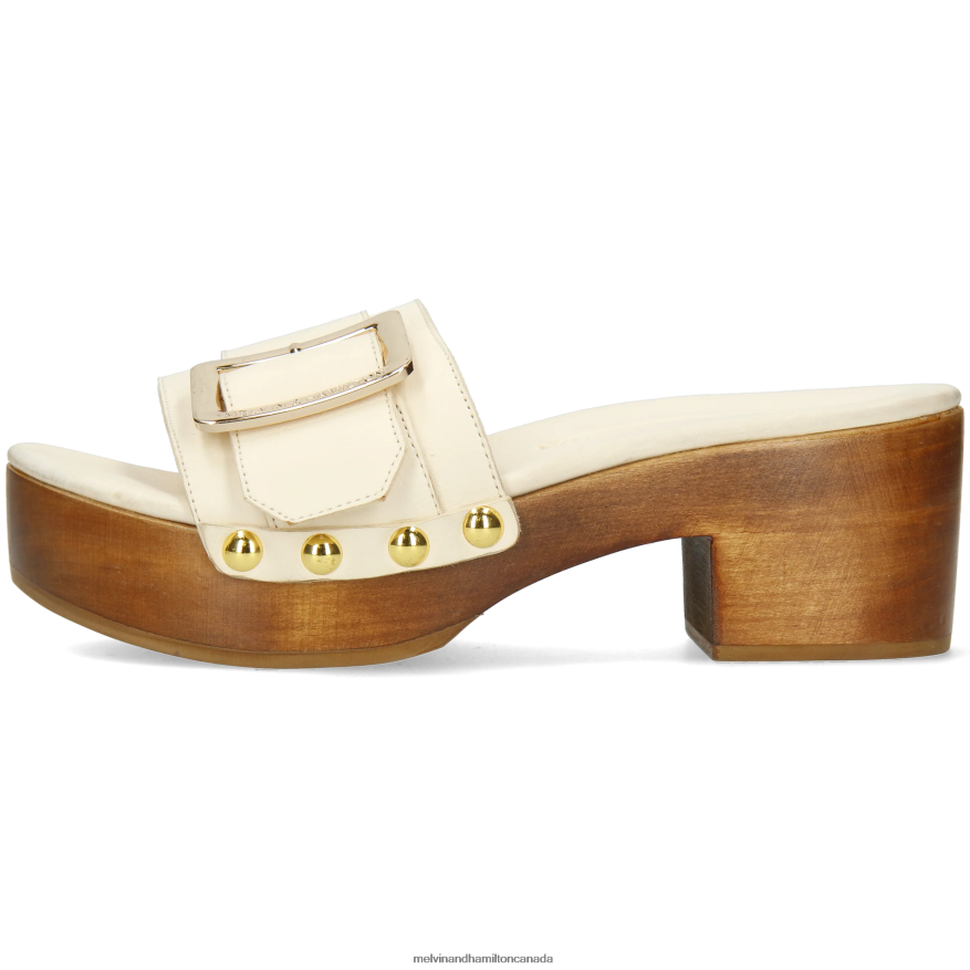 Women Melvin & Hamilton Beige Layla 1 Clogs P4V68P1988