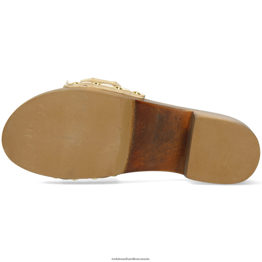 Women Melvin & Hamilton Beige Layla 1 Clogs P4V68P1988