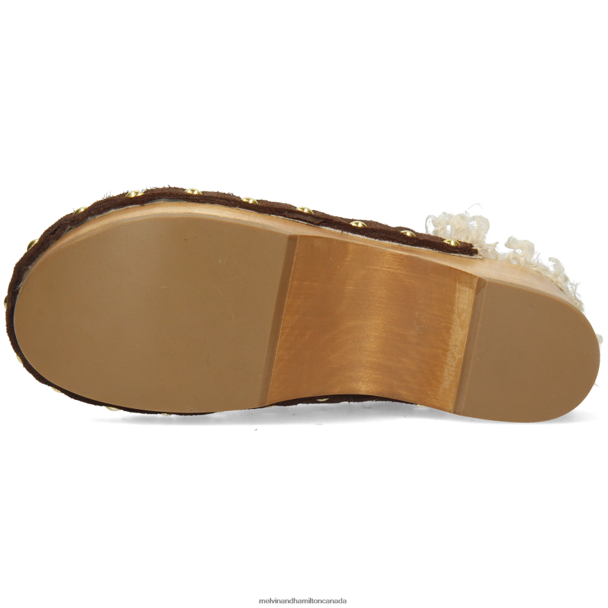 Women Melvin & Hamilton Brown Flora 1 Clogs P4V68P1992